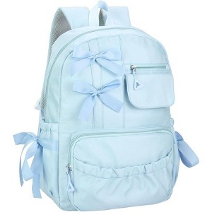 Backpack with Bow for School Kids Coquette Bookbag Kawaii Dance Bag - 1 of 4