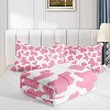 Hachikiko Pink White Cow Print Twin Comforter Set - 3Pcs Cartoon Milk Cowhide Bedding for Kids Teens Girls Boys, (1 Comforter + 2 Pillowcases) - 3 of 4