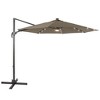 Sonkuki 10-ft LED Solar Lights Aluminum Octagon Cantilever Patio Umbrella - 2 of 4