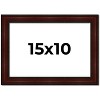 PosterPalooza | Photo Size Distressed Brown Picture Frame - UV Acrylic, Foam Board Backing, Hanging Hardware - 2 of 4