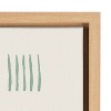 Kate and Laurel Sylvie Thinking of You Framed Canvas by Rachel Lee of My Dream Wall, 23x33, Natural - 3 of 4