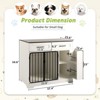 37.4" Dog Crate Furniture with Storage Cabinet & 2 Drawers, Modern Indoor Dog Kennel Side Table for Small/Medium Dogs - 4 of 4