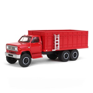 1/64 Greenlight 1983 Chevrolet C70 Tandem Grain Truck w/ Red Cab & Red Bed 51433-A - 1 of 4