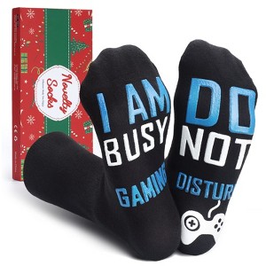 DOMETOUR Men Funny Novelty Socks Christmas Stocking Stuffers for Teen Funny Gamer Socks Ideas Cool Gift - 1 of 4