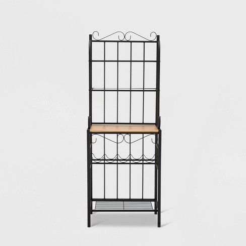 Wrought iron bakers cheap rack with drawers