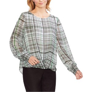 Vince Camuto Womens Foldover Hem Pullover Blouse - 1 of 1