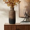 LuxenHome Brown Ombre Terracotta Narrow 14.8-Inch Tall Vase - 2 of 4