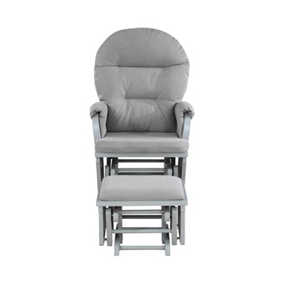 Image of Suite Bebe Mason Glider & Ottoman - Gray/Oyster