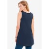 Woman Within Plus Size Perfect Sleeveless Shirred U-Neck Tunic - 3 of 4