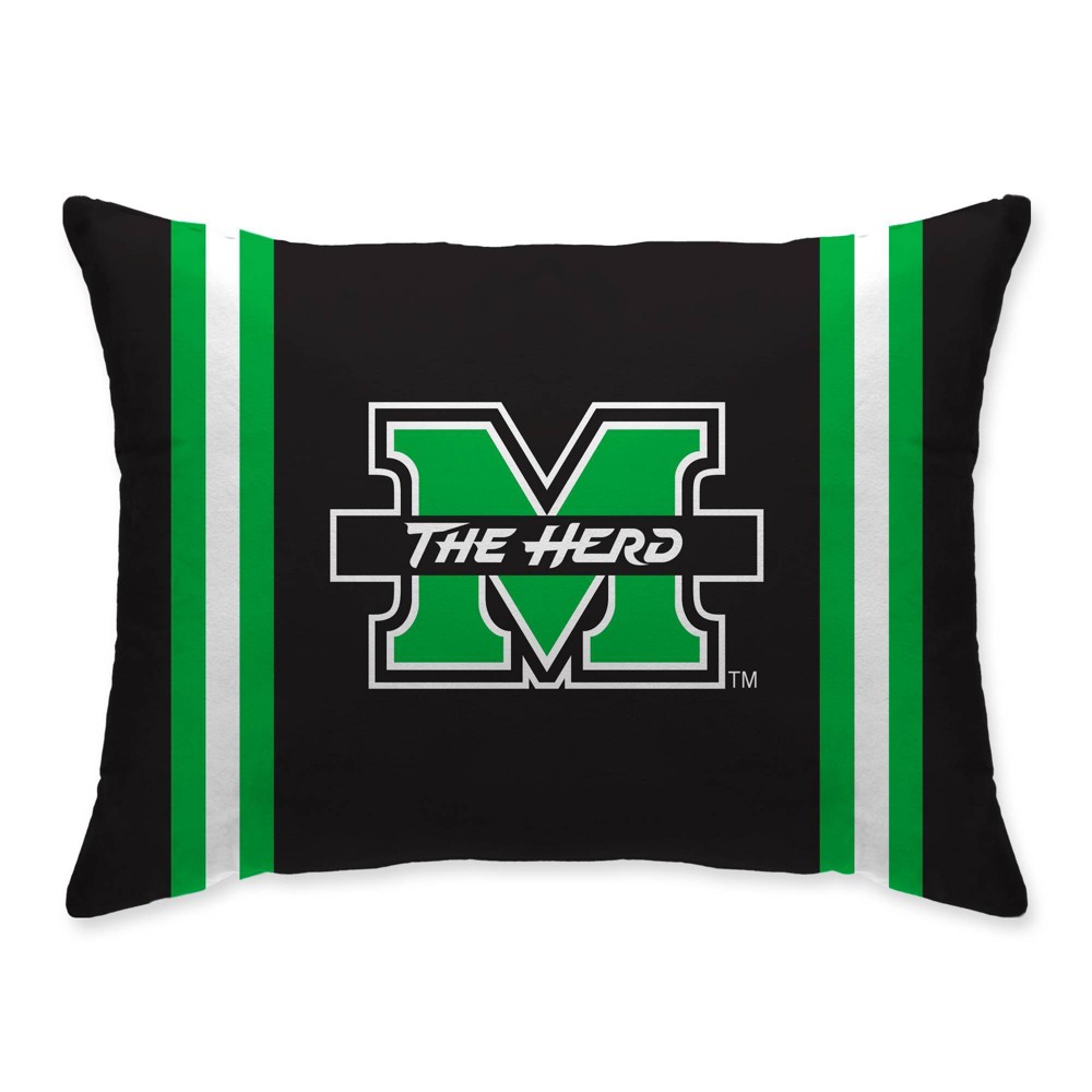 Photos - Pillow NCAA Marshall Thundering Herd Standard Stripe Logo Bed 