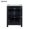 24"W Bathroom Vanity Combo with Ceramic Sink, Multi-functional Bathroom Cabinet with 2 Doors, Espresso, 4L - ModernLuxe - 4 of 4