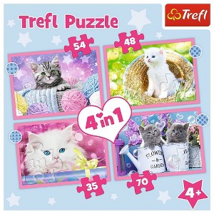 Trefl 4in1 Fun Cats Kids Jigsaw Puzzle - 207pc - 1 of 4