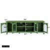 70.9" Stylish TV Stand with 4 Glass Door and Metal Handle, Media Entertainment Center for 79" TV 4A - ModernLuxe - 3 of 4