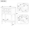 OUTSUPPLY Slim Console Table with 3 Drawers & Shelf, Narrow Sofa Table for Living Room, Hallway - 2 of 4