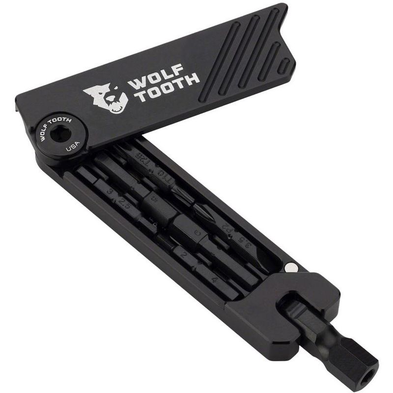 Wolf Tooth 6-Bit Hex Wrench - Multi-Tool, Black ED-Coated Corrosion-Resistant, 1 of 6
