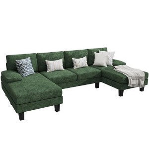 LACOO U-Shape Chenille Sectional Sofa with Chaise - 1 of 4