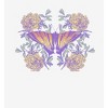 Vintage Floral Gradient Butterfly Adult Long Sleeve Hoodie - 2 of 2