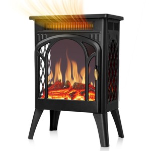 Kismile Electric Fireplace, Realistic Flame Effects Fireplace Heater Stove, Adjustable Brightness and Heating Mode, Overheating Safe Design (Black) - 1 of 4