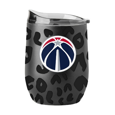 NBA Washington Wizards 16oz Leopard Powder Coat Curved Beverage Can - Black