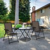 Tangkula Set of 2 Folding Sling Chairs Steel Armrest Patio Garden Pool Adjustable Back - 2 of 4
