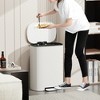 RISOKEYS 13 Gallon Trash Can Metal Foot Pedal Stainless Steel Kitchen Trash Can with Lid, Large Garbage Can for Office, Living Room, Bathroom - 2 of 4