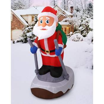 Whizmax 9.25 FT Christmas Inflatables Outdoor Decorations,Giant Inflatables Santa Claus with Gifts Sled,Built-in LED Lights,for Outdoor,Yard, Holiday