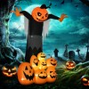 HOMCOM 106.25" Halloween Inflatables, Pumpkin Ghost with Pumpkin Patch, Outdoor Giant Blow Up Yard Decoration with Build-in LED - 3 of 4