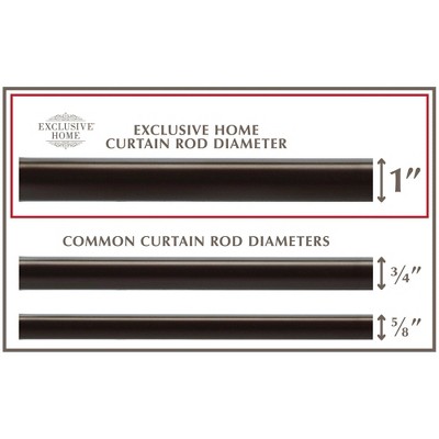 Matte Bronze Adjustable Curtain Rod with Twisted Finial