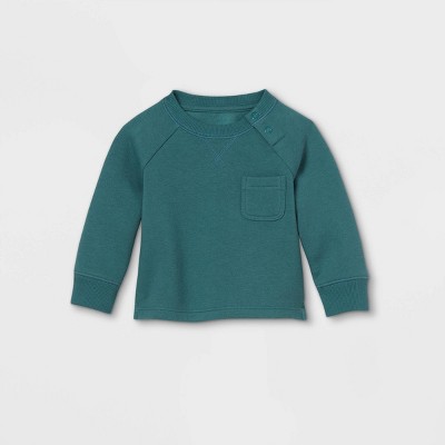 Baby Knit Pullover Sweatshirt - Cat & Jack™ Teal 0-3M