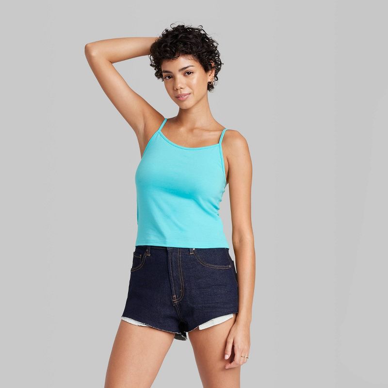 Women's Slim Fit Cropped Cami Tank Top - Wild Fable™, 3 of 5