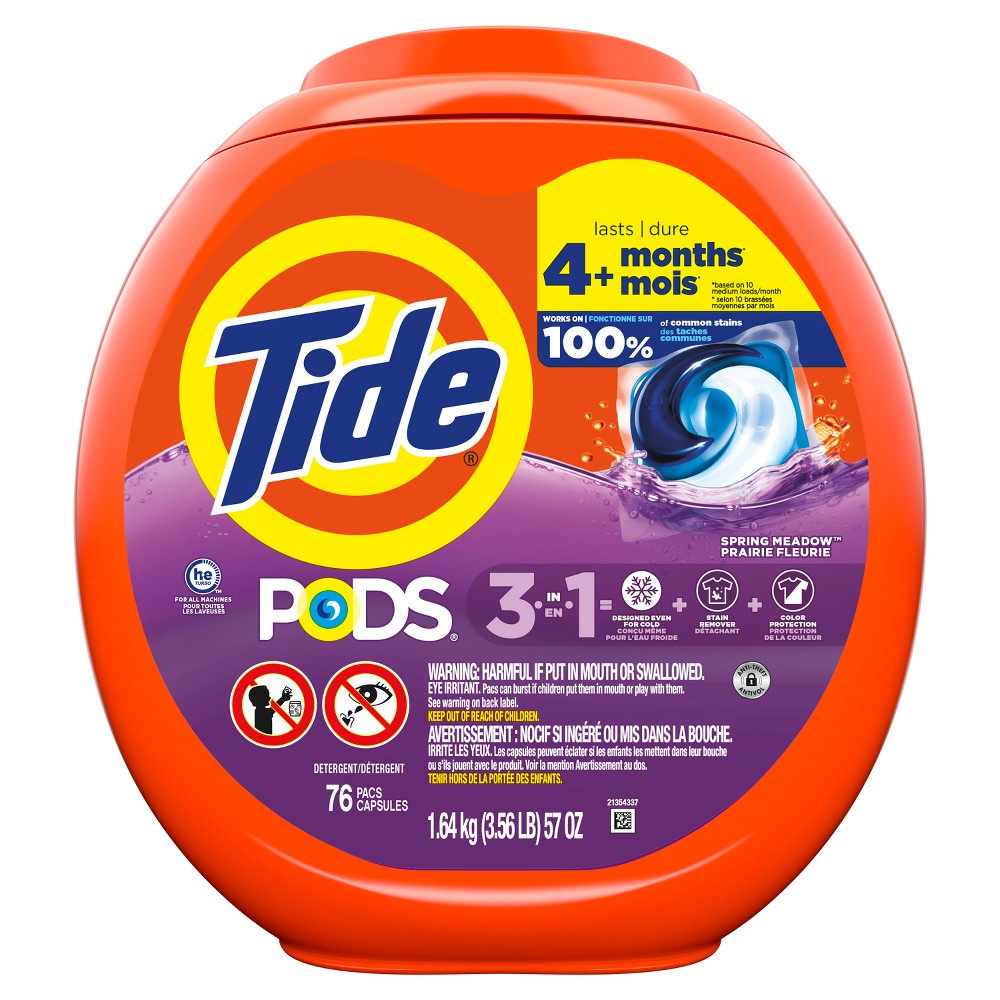Photos - Ironing Board Tide Spring Meadow HE Deep Cleaning Concentrated Laundry Detergent Pods 76 Pacs - 57oz 