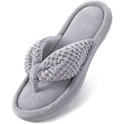 RockDove Women's Cozy Memory Foam Flip Flop Slipper, Lady Summer Spa Thong,  House Open Toe Slide Slipper