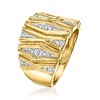 Ross-Simons 0.25 ct. t.w. Diamond X-Pattern Ring in 18kt Gold Over Sterling Size 5 - 3 of 4