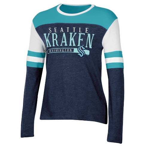 Youth Heathered Gray Seattle Kraken Team Long Sleeve T-Shirt