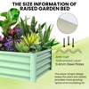 Large Outdoor Planter Boxes Kit Set of 2, Galvanized Steel Raised Garden Bed with Open-Ended Base Design, Elevated Planter - 3 of 4