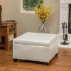 NicBex Modern 30" Square Storage Ottoman Leather Upholstered Footstools with Button Tufted for Bedroom and Living Room - 3 of 4