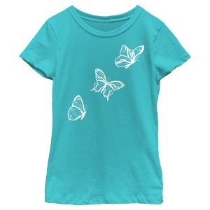 Girl's Lost Gods Flying Butterfly T-Shirt - 1 of 4