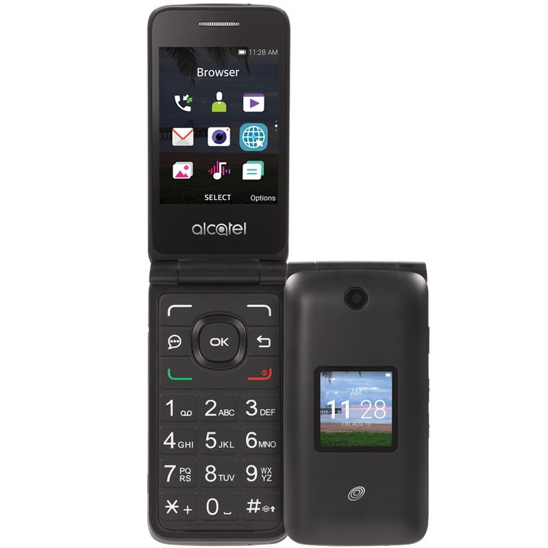 Tracfone Prepaid Alcatel Myflip (4GB) Flip Phone - Gray, 1 of 13