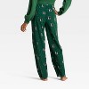 Women's Dalmatian Microfleece Holiday Matching Family Pajama Pants - Wondershop™ Green - 2 of 4
