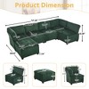 CAVINAS 6-Seater U-Shaped Modular Sectional Sofa,Cloud Couch Sectional with 1 Ottoman,Conversible Chaise Sofa for Living Room - 3 of 4
