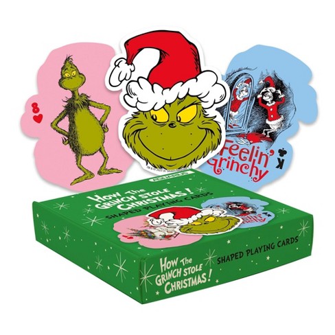 Aquarius Puzzles Grinch Christmas Shaped Playing Cards : Target