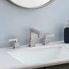Gulches Brushed Nickel Widespread Bathroom Faucet, 8-Inch Waterfall Sink Faucet with 2 Handles, Pop Up Drain Assembly, and Lead-Free Supply Hose - 3 of 4