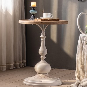 Maxax Pedestal End Table，Retro Wood Accent Tables for Bedroom Home Decor, Patio - 1 of 4
