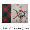 Unique Bargains Christmas Place Mats Linen Red Green Beige White 13"x17.7" 2 Pcs - 3 of 4