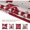 TackView Christmas Pillow Covers Set of 4 - 18x18 Farmhouse Red Holiday Throw Pillows for Couch - 2 of 4