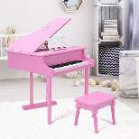 30 key Childs Toy Grand Baby Piano w/ Kids Bench Wood Pink