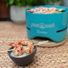 Petromax Feuerhand Tabletop Charcoal Grill, Powder-Coated Steel Tamber for Outdoor Use, Wood Lid, 7.9 inch diameter - 4 of 4