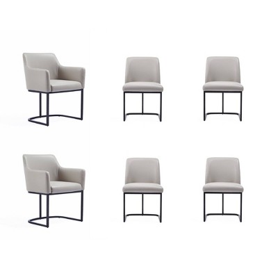 Set of 6 Serena Modern Leatherette Upholstered Dining Chair Set - Manhattan Comfort
