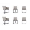Set of 6 Serena Modern Leatherette Upholstered Dining Chair Set - Manhattan Comfort - 2 of 4