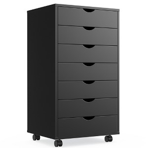 YONWAY 7 Drawer Filing Cabinet with wheels, Vertical Filing Cabinet, Mobile Storage Cabinet, for Legal/Letter/A4/F4 Size, for Home Office and School - 1 of 4